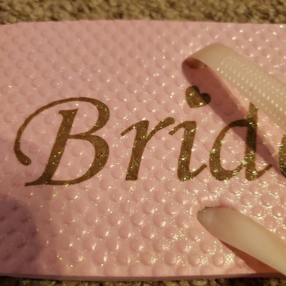 Bridesmaid Wedding Bridal Flip Flops XL 11/12 - Picture 4 of 6